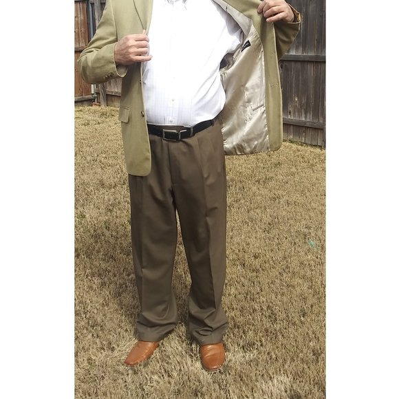 Gianfranco Ruffini Men's Sports Jacket Silk & Worsted Wool Size 39  Tan - Picture 4 of 7